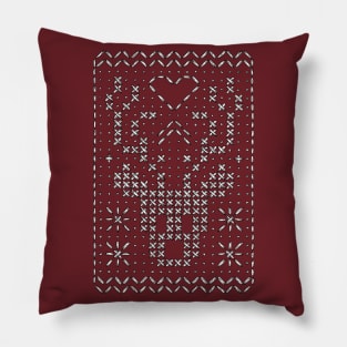 Alternative Christmas Jumper Illustration Pillow