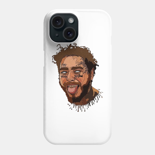 Post Malone Face Phone Case by Ndeprok