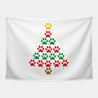 Wesite Christmas Tree Dog Tapestry