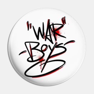 War boys graffiti print Pin