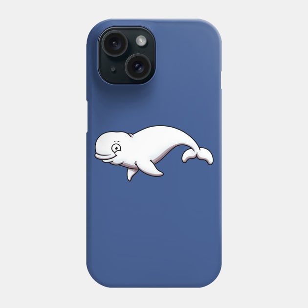 Cute White Whale Phone Case by TheMaskedTooner