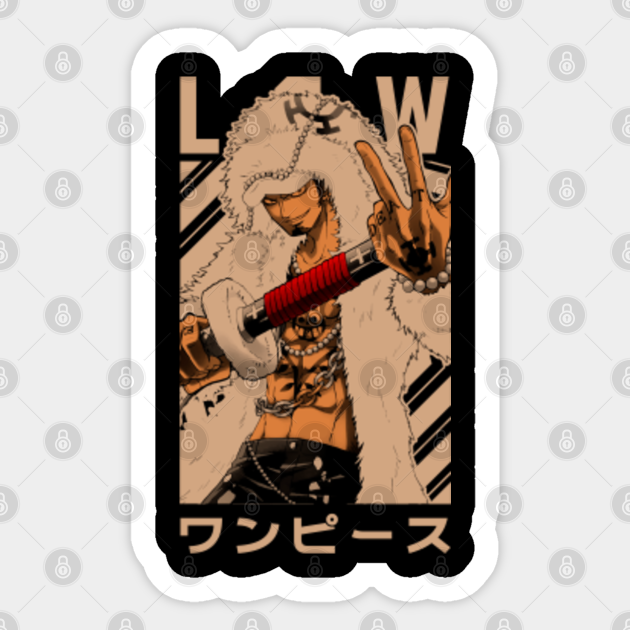Law One Piece Manga Design Law One Piece Sticker Teepublic