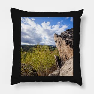 Devil's Wall, rocks, Blankenburg, Harz, Saxony-Anhalt, Germany Pillow