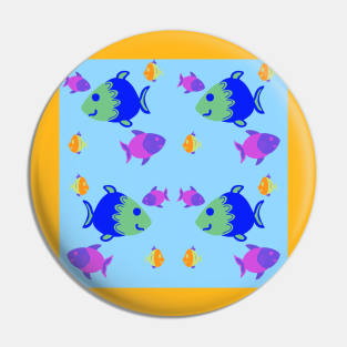 Hand illustrated fun fish Pin