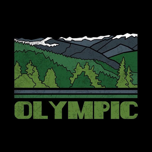 Olympic Shirt US National Park Gift Olympic National Park Tee Outdoor Adventure Tshirt Camping Lover by NickDezArts