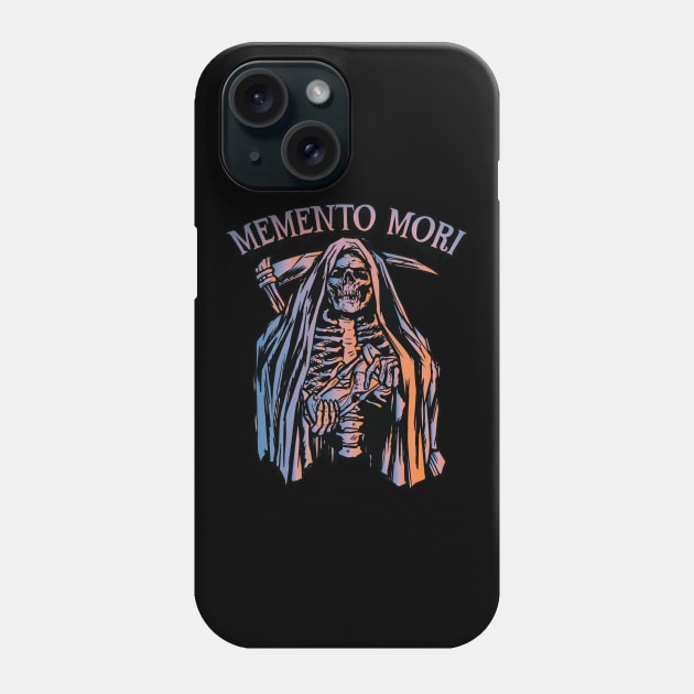 Skeleton Grim Reaper - Memento Mori Phone Case by Graphic Duster