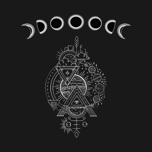 Dark Dream Moonphase astro Design T-Shirt