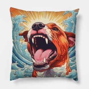 Angry Staffy Pillow