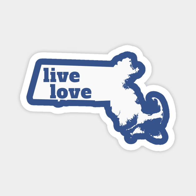 Massachusetts - Live Love Massachusetts Magnet by Yesteeyear