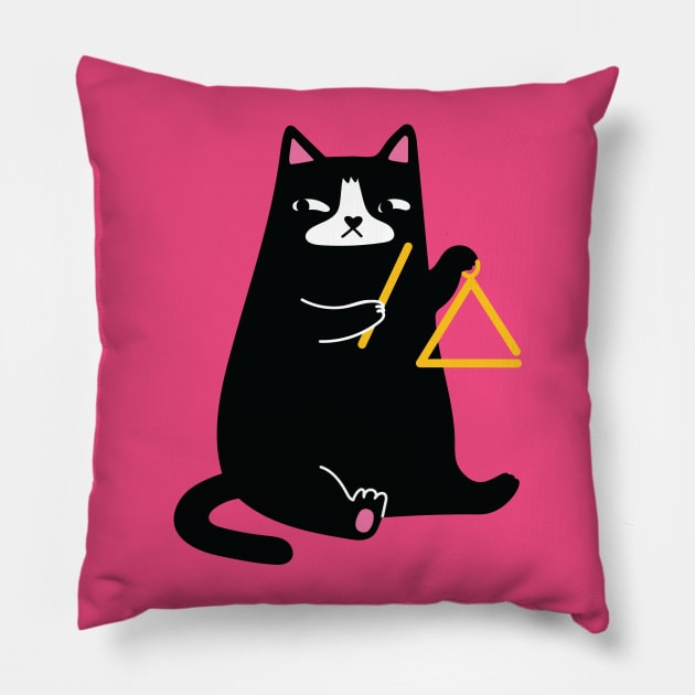 Triangle Cat - Pocket Pillow by natelledrawsstuff