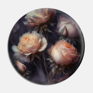 Iridescent pastel roses 10 Pin