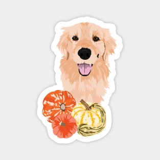 Golden Retriever Fall 5 Magnet