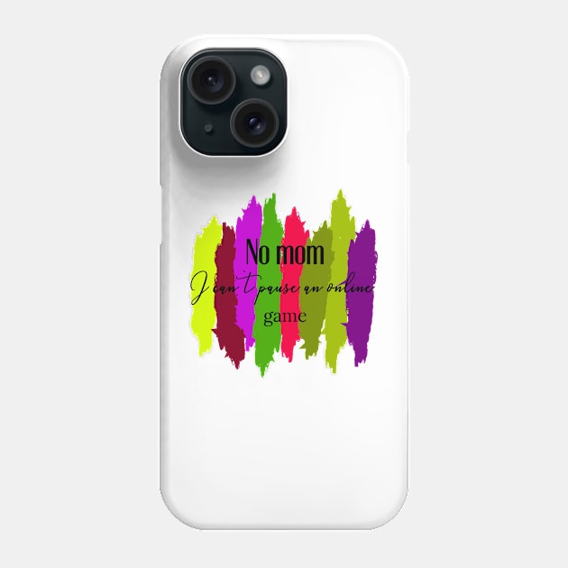 Online Gamer Tee with Color Strokes Phone Case by Lighttera