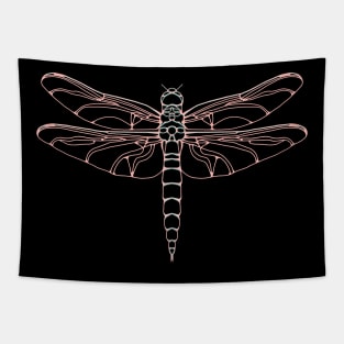 Rose Gold Dragonfly Tapestry