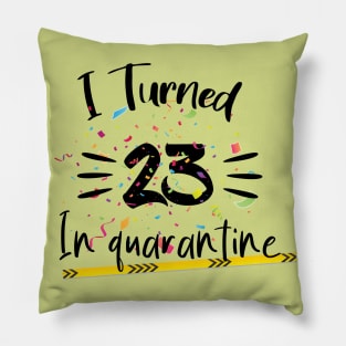 I Turned 23 In quarantine Pillow