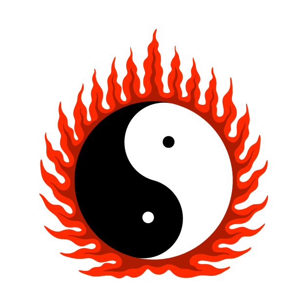 Flaming Yin-Yang / White variant by Campesino