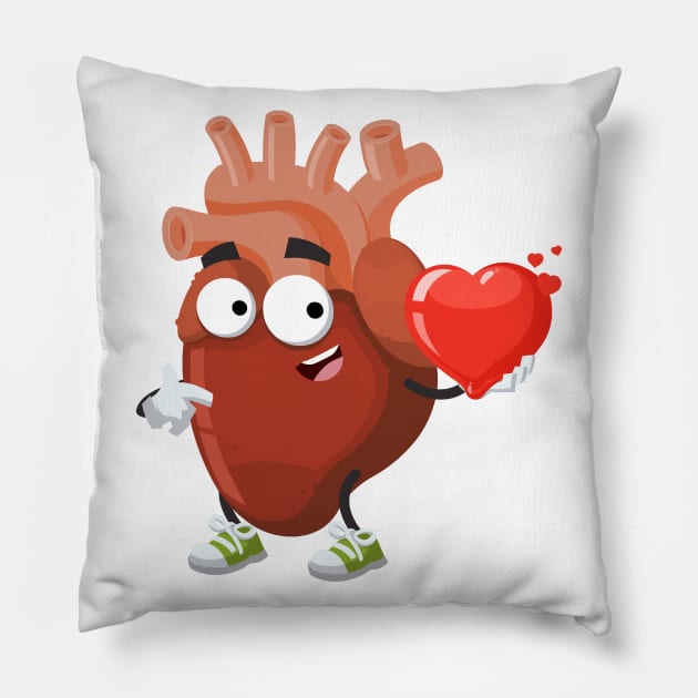 Anatomical heart pillow on sale