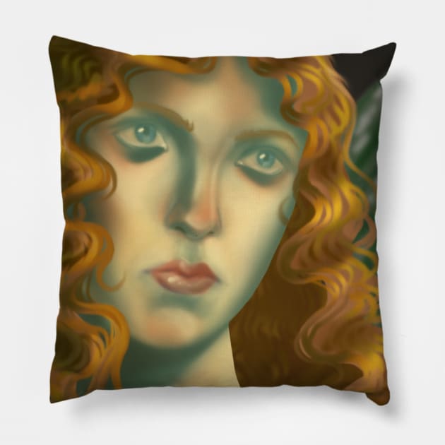 Hey angel Pillow by SosiCreatesArt