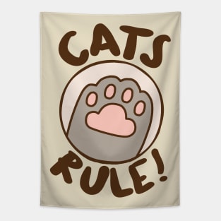 Cats Rule! Cat Lover Artwork Tapestry