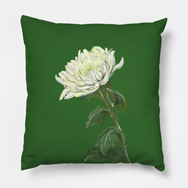 white flower Pillow by Jubida Joba