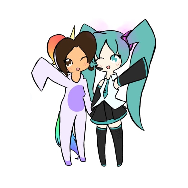 Hatsune Miku and Unicorn by _UNICORNO_