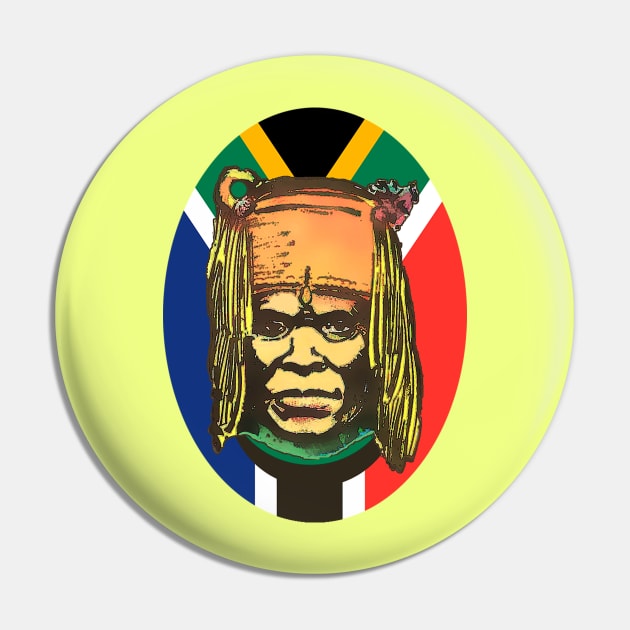 South Africa Native black man Pin by Marccelus