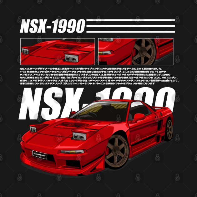 JDM LEGEND HONDA NSX-1990 (RED) by HFP_ARTWORK