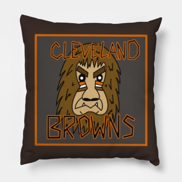 Browns Bigfoot Pillow by Cassie’s Cryptid Land