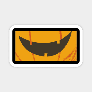 Halloween Carved Pumpkin Mouth (Black) Magnet