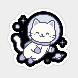 Kawaii Space Cat Astronaut Magnet
