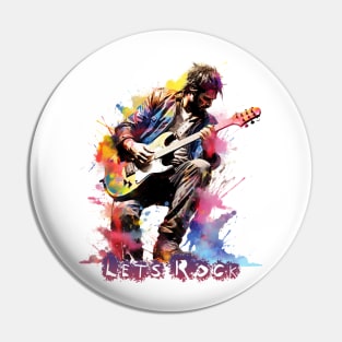 Let's Rock Splash Paint Pin