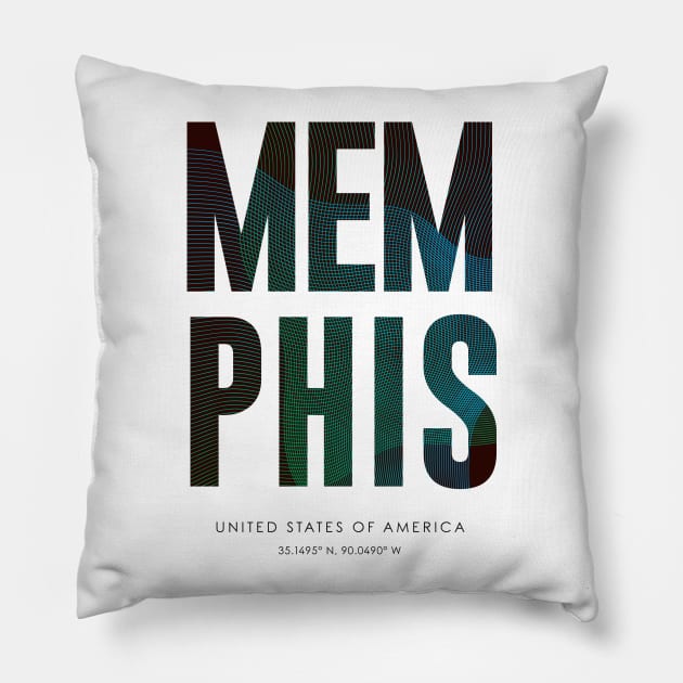 Memphis City typography Pillow by StudioGrafiikka