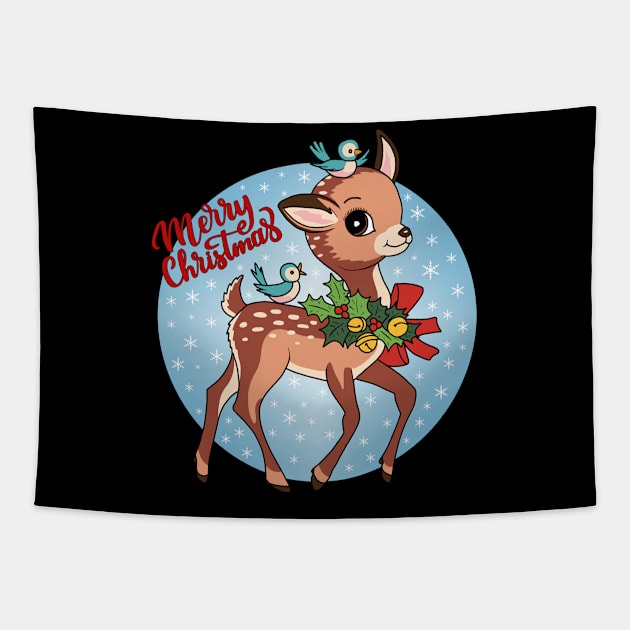 Little Reindeer Tapestry by valentinahramov