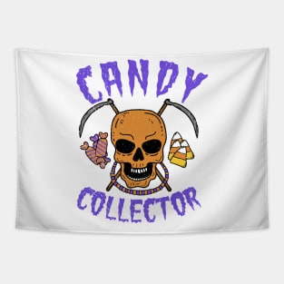 Candy Collector - Funny Halloween Skull Tapestry