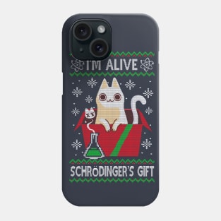 Schrödinger's Gift - Ugly Christmas Sweater - Science christmas Phone Case