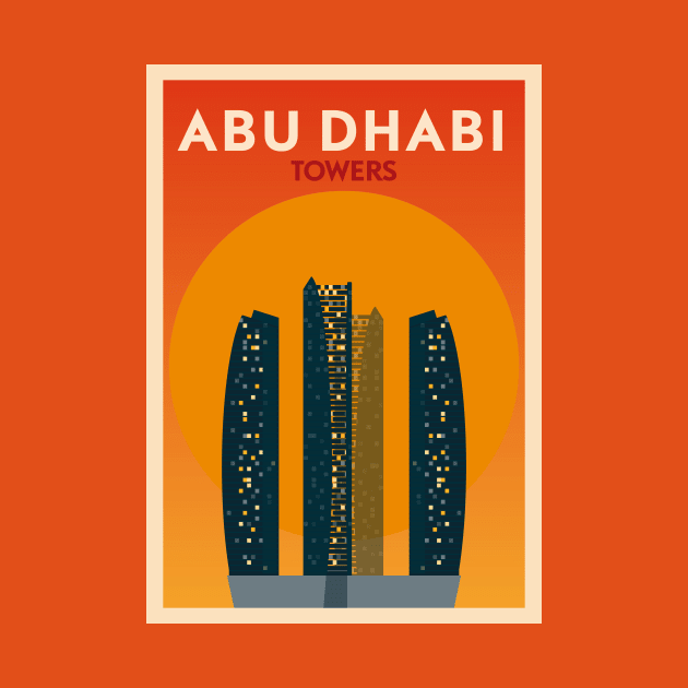 Abu Dhabi design poster by kursatunsal