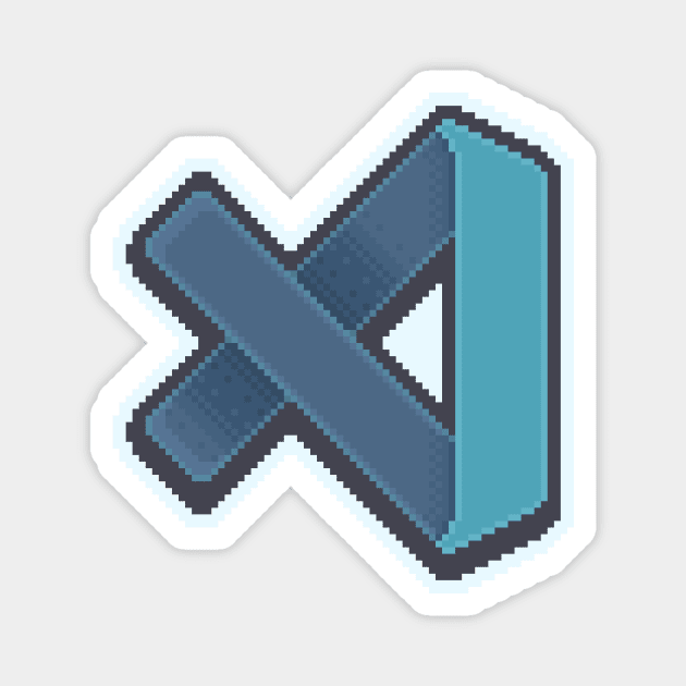 Visual Studio Code PixelArt Magnet by astrellonart