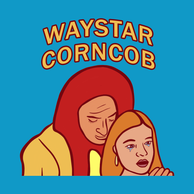 Waystar Corncob Tom and Shiv Hotdog Logo by AlisonDennis