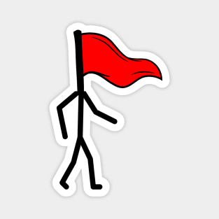 Walking Red Flag Magnet