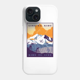 Live to Ride, Ride to Live retro cycling poster Phone Case