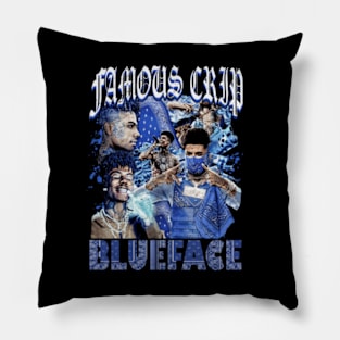 Famous Crid Blue Face Pillow