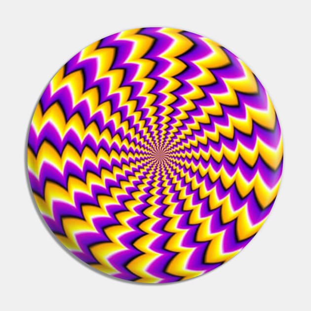 Magic Eye Optical Illusion Pin by GreenGuyTeesStore