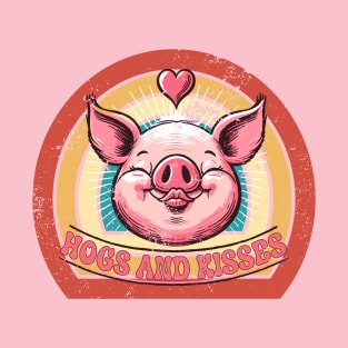 Funny Valentine Hogs And Kisses T-Shirt