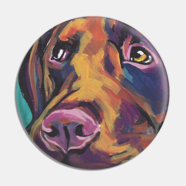 Chocolate Labrador Retriever Dog Bright Colorful Pop Dog Art