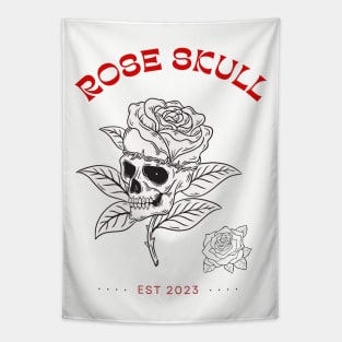 rose skull Tapestry