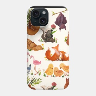 Cute animal print (drawn digitally) Phone Case