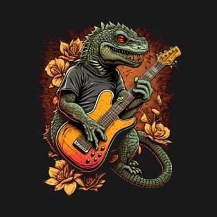 Reptile Playing a Guitar T-Shirt