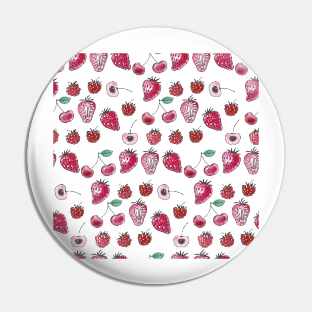 Fruit pattern Pin by katerinamk