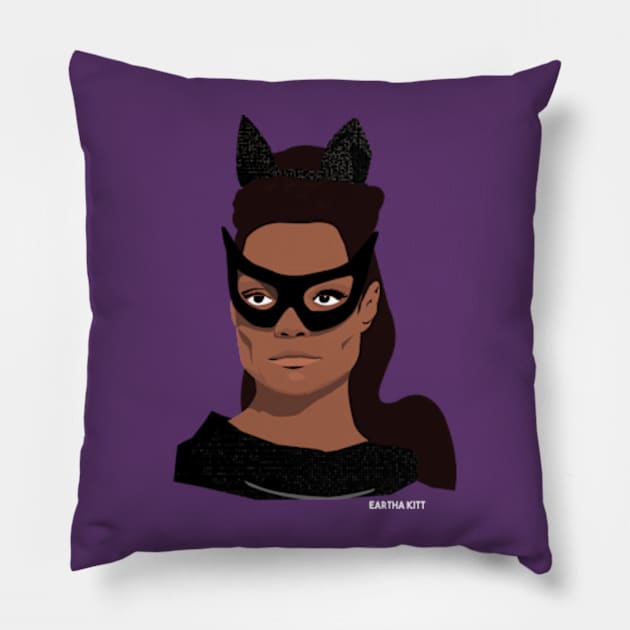 Eartha Kitt: Catwoman Pillow by CraytonSatans