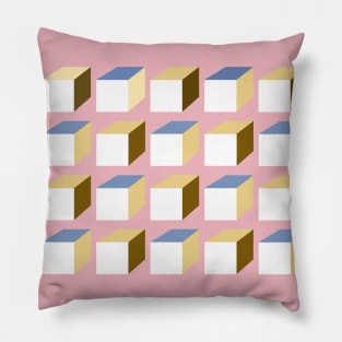 Mod Geometric Squares Pastel Pattern Pillow